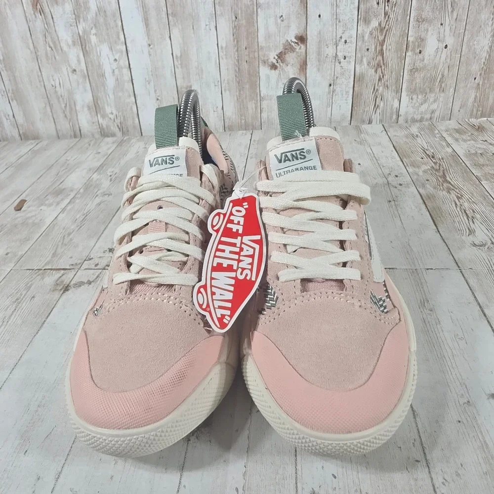 Vans UltraRange EXO Pink Green Geometric Suede Canvas Sneakers Womens 5.5 721356